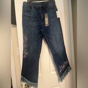 DG2 ankle fringe jeans